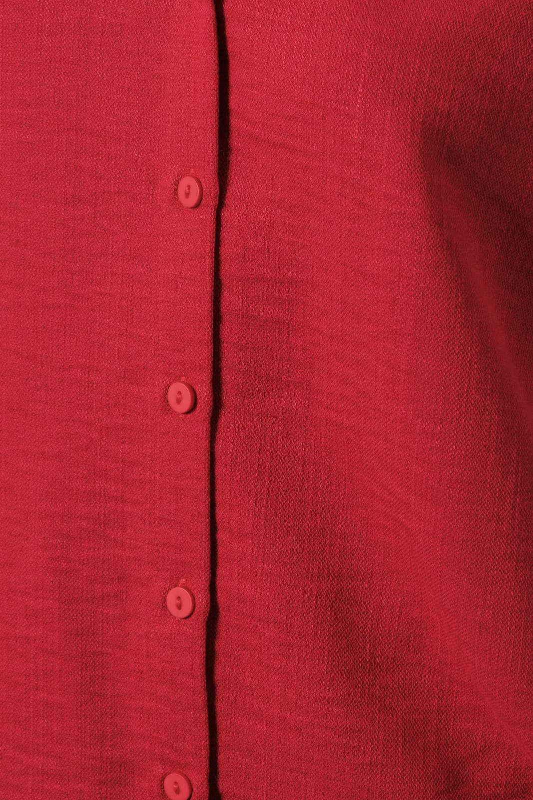 Poppy Wide Shoulder Sleeveless Button Down Top: Red