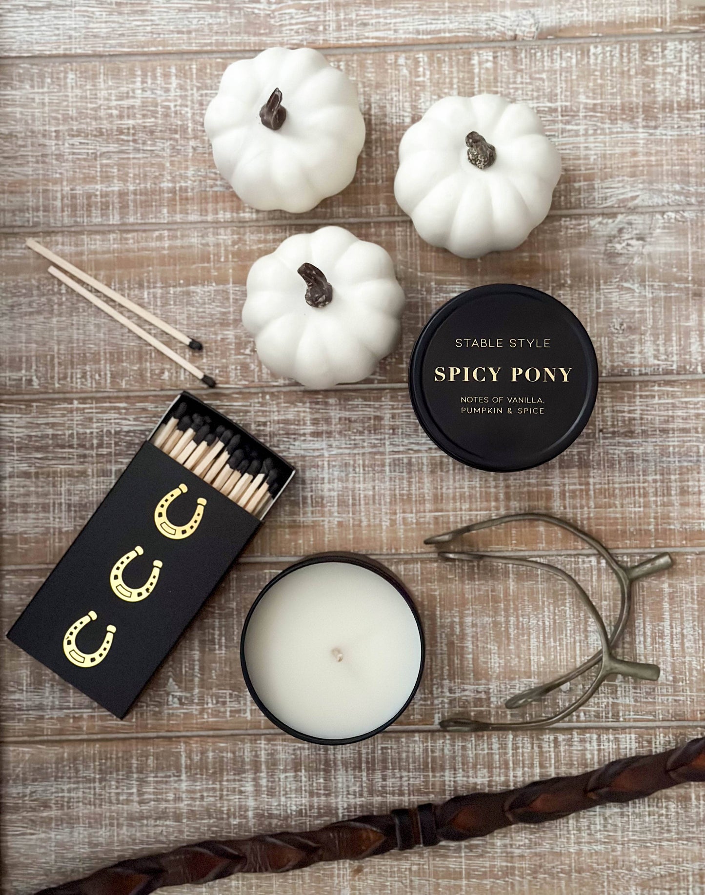 Spicy Pony Soy Wax Candle Tin (Pumpkin Spice)