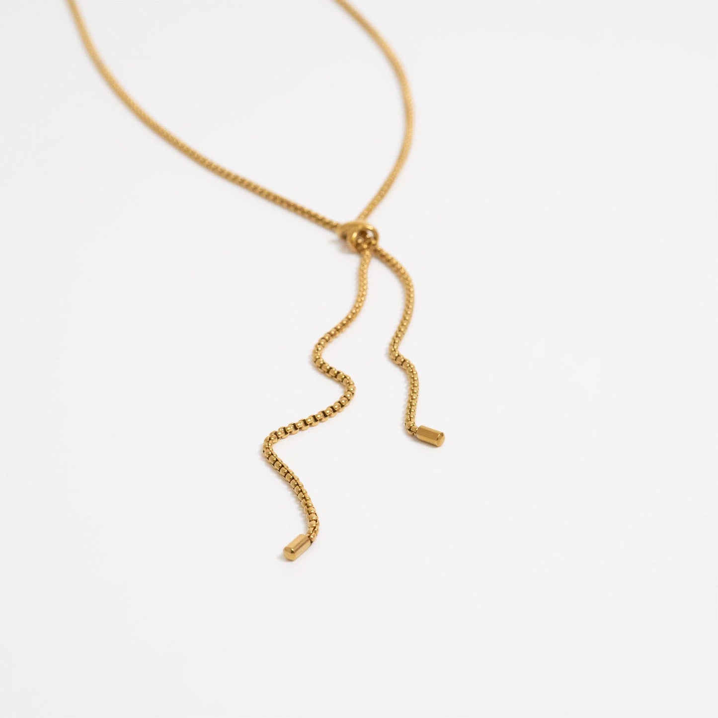 Willa 18K Gold Stainless Steel Bolo Necklace : Gold