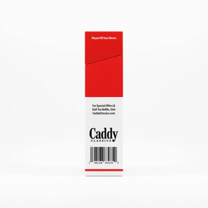 Royal Reds | Golf Tee Holder + 10 Bamboo 2¾ Inch Tees