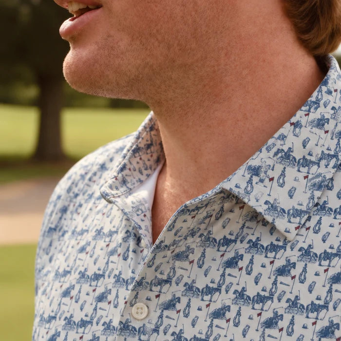 CCC Cowboy Golf Polo: Blue
