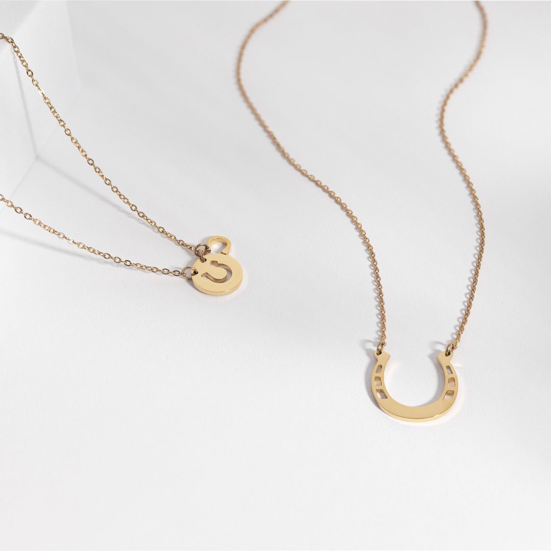 Durango 18" Horseshoe Necklace: Gold