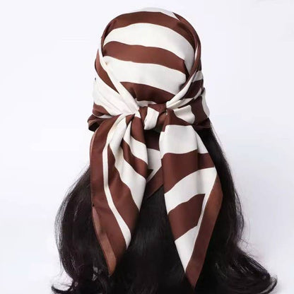 Large Vintage Zebra Print Bandana Scarf | 40SC702: ZEBRA