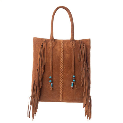Yellowstone Desert Creek Fringed Suede Leather Concealed Carry Bag in Sand Brown: Sand Brown