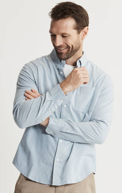 Classic Oxford Long Sleeve Shirt: WHITE / 2XL