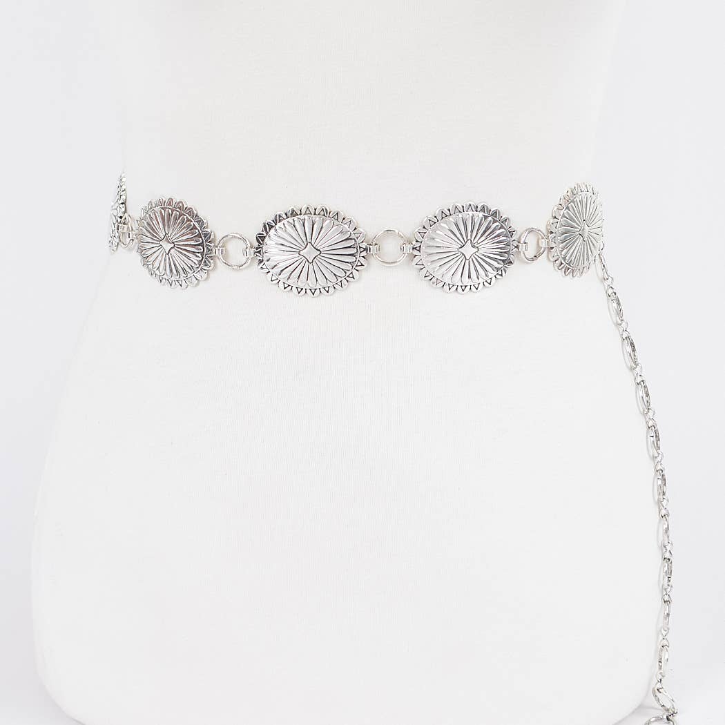 Western Style Metal Chain Belt: ATS