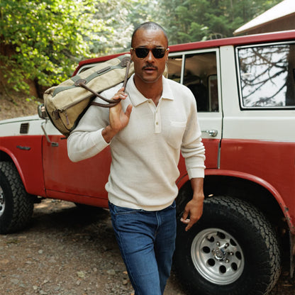 Long Sleeve Bungalow Sweater Polo: OAT