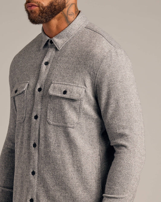 Light Heather Gray Shirt Jacket