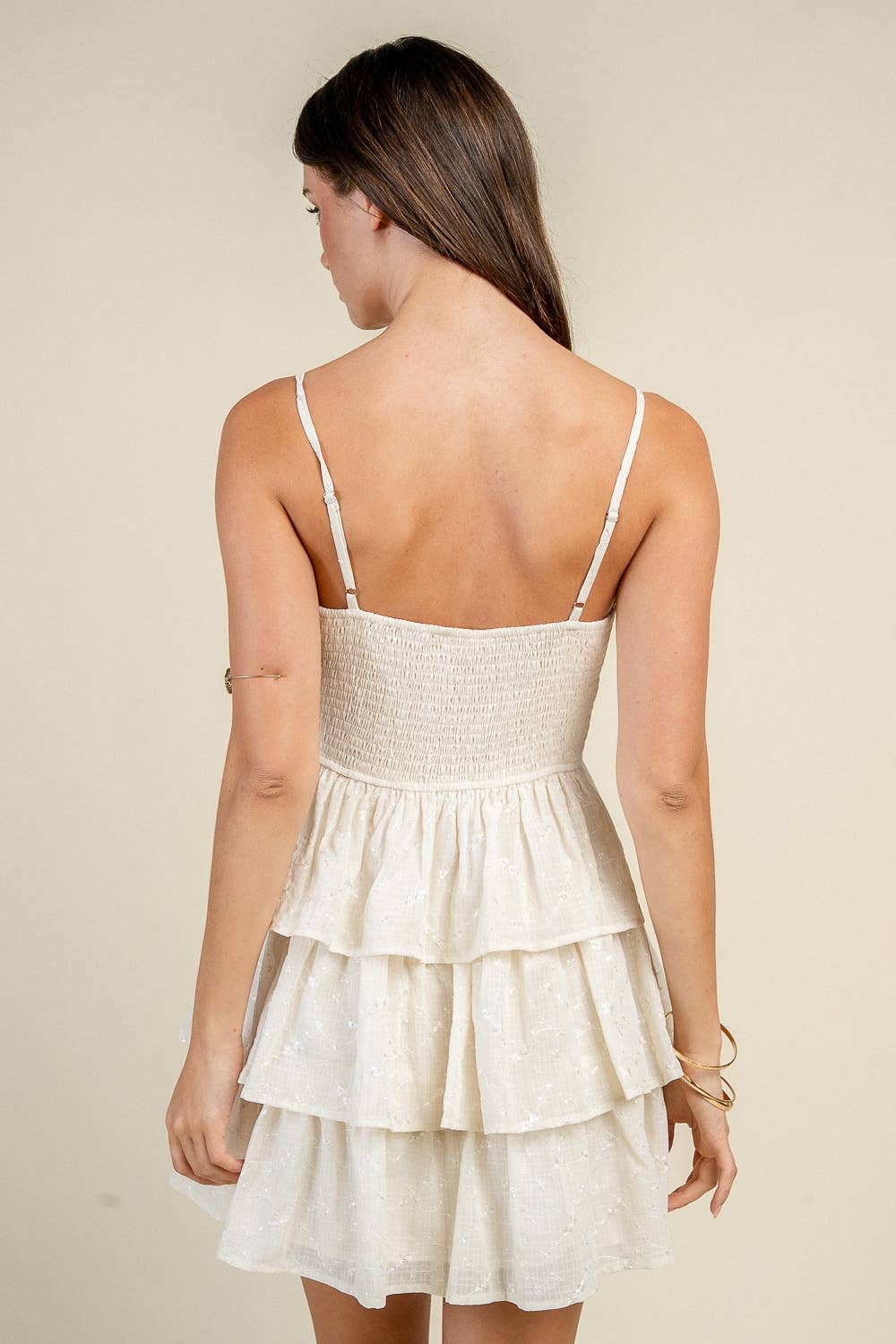 Calamity Jane Mini Dress: Cream