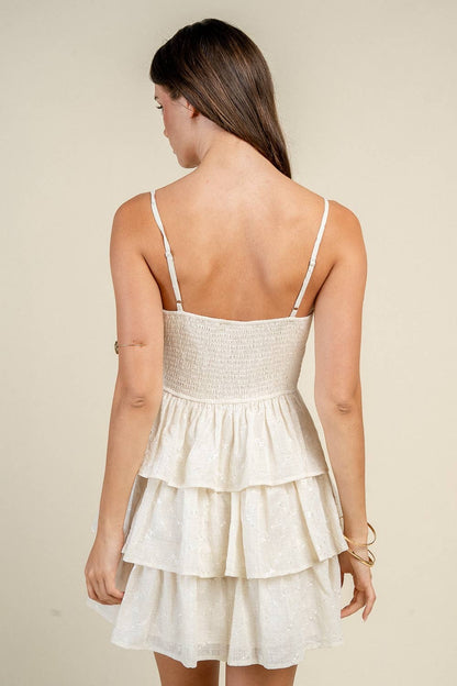 Calamity Jane Mini Dress: Cream