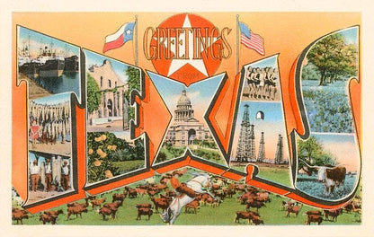Postcard TX-687 Greetings from Texas