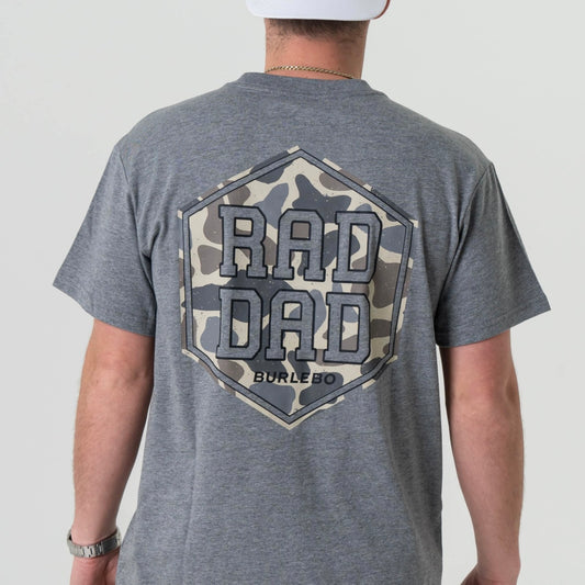 SS - Rad Dad Deer Camo - Dark Heather Grey