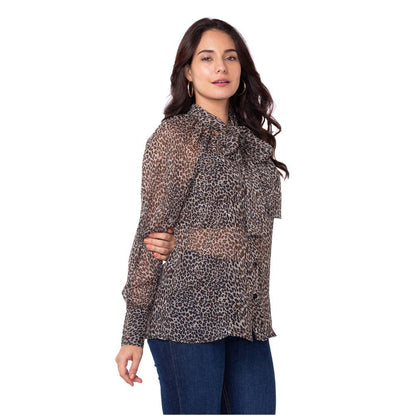 Camille Blouse: Leopard Print