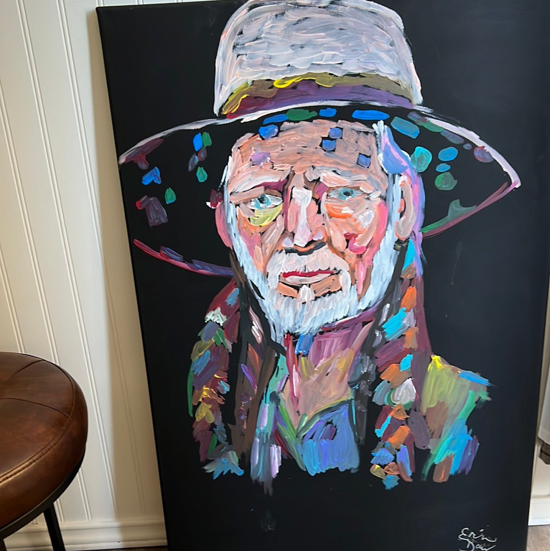 Large Willie Nelson Painting
