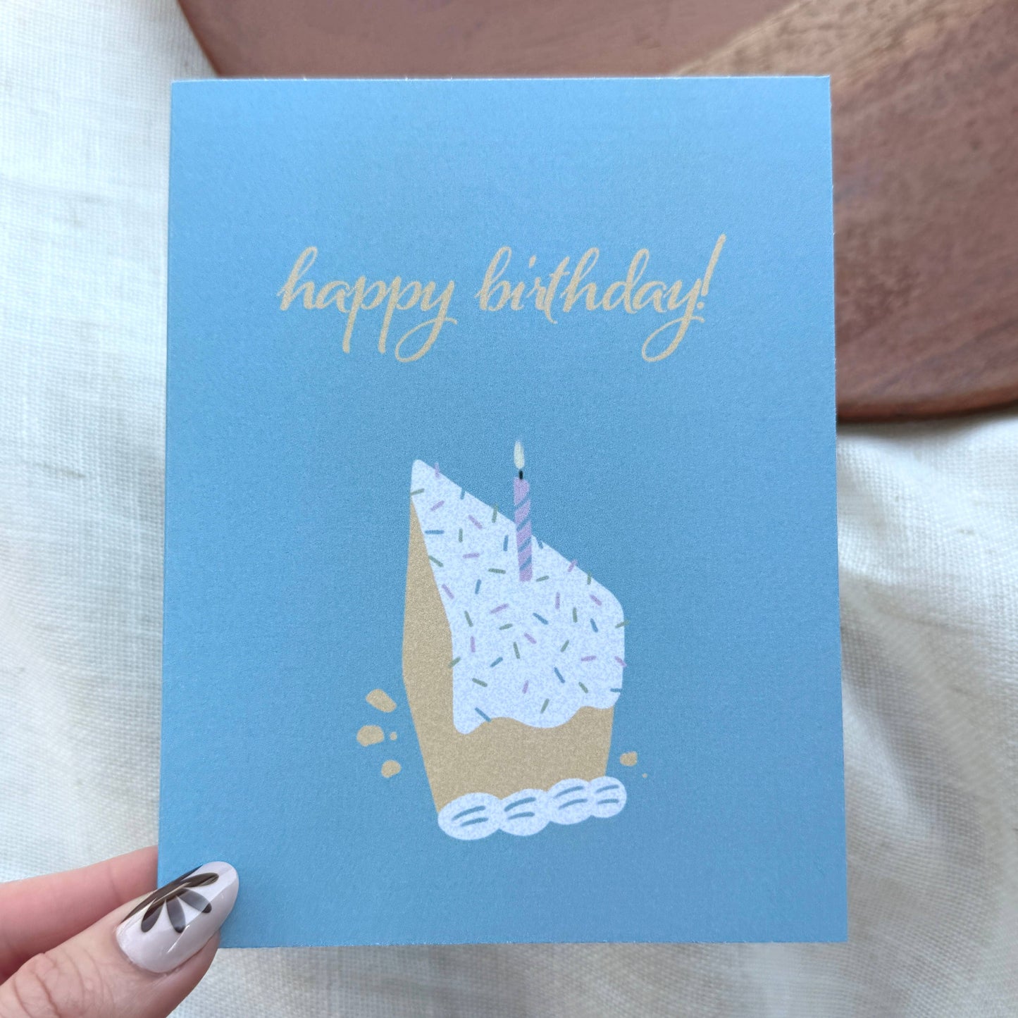 Happy Birthday Cake Slice Greeting Card