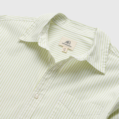 Brian Pinstripe Shirt: Margarita Green