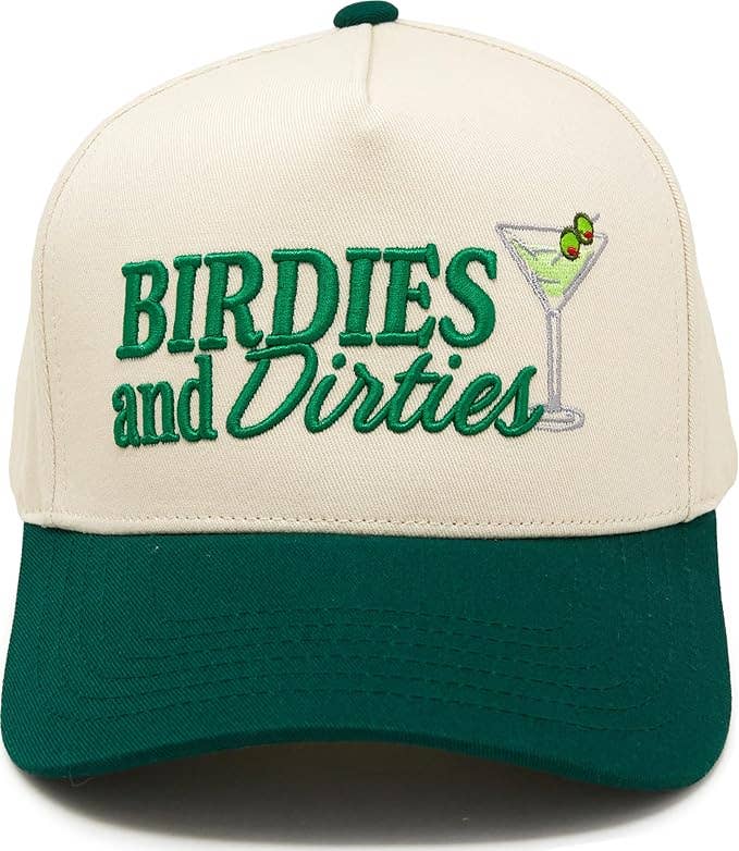 2 Tone Cap: Birdies And Dirties - Green/Beige