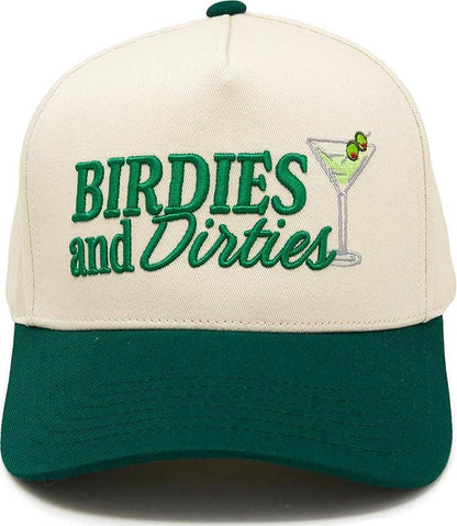 2 Tone Cap: Birdies And Dirties - Green/Beige