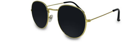 Round Sunglasses - Gold Frames/Smoke Lenses