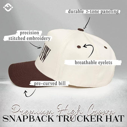 Two Tone Cap - Yeehaw - Brown/Beige