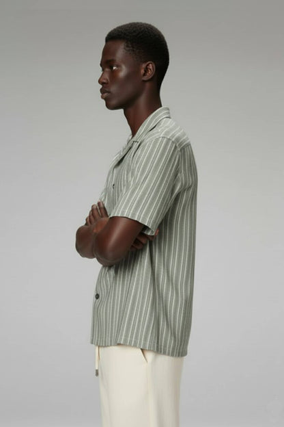 Camp Collar Shirt / Cuban Collar Shirt / Cabana Shirt: HB-88/02 / 2XL