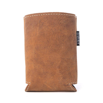 Birch Valley Hairon Leather Beer Can Holder in Dusty Caramel: Dusty Caramel