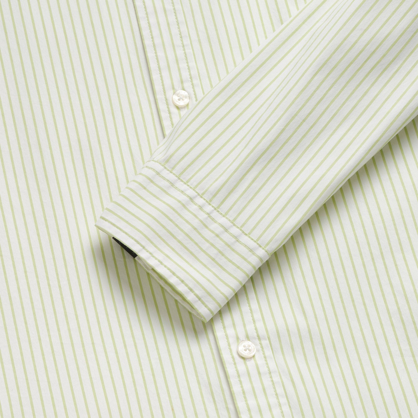 Brian Pinstripe Shirt: Margarita Green