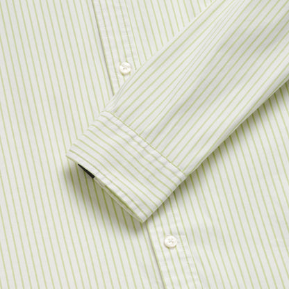 Brian Pinstripe Shirt: Margarita Green