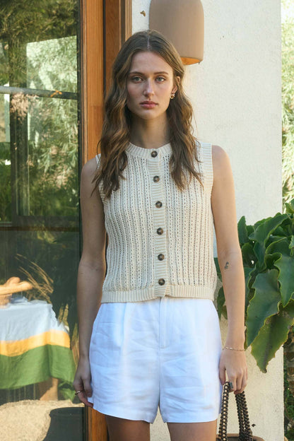 Oatmeal Crew Knit Top