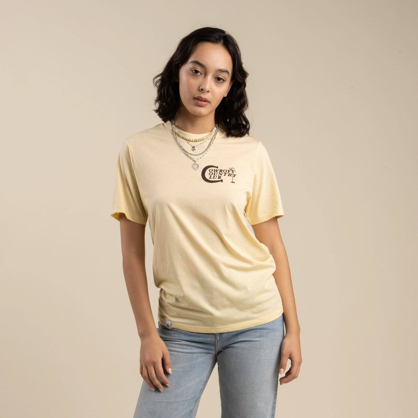Cowboy Country Club T-Shirt: Cream