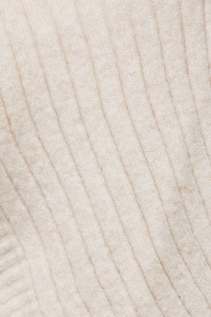 Nora Long Sleeve Wrap Sweater Cardigan: Cream