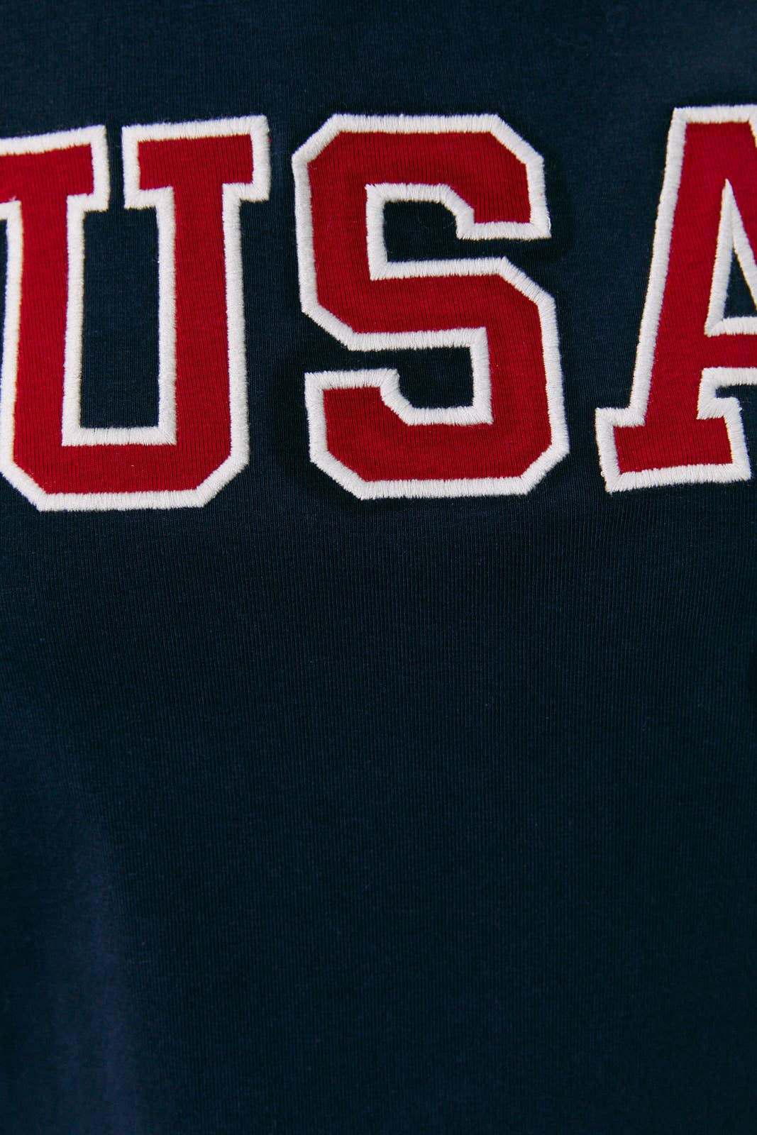 USA SHORT SLEEVE ROUND NECK BABY TEE: NAVY