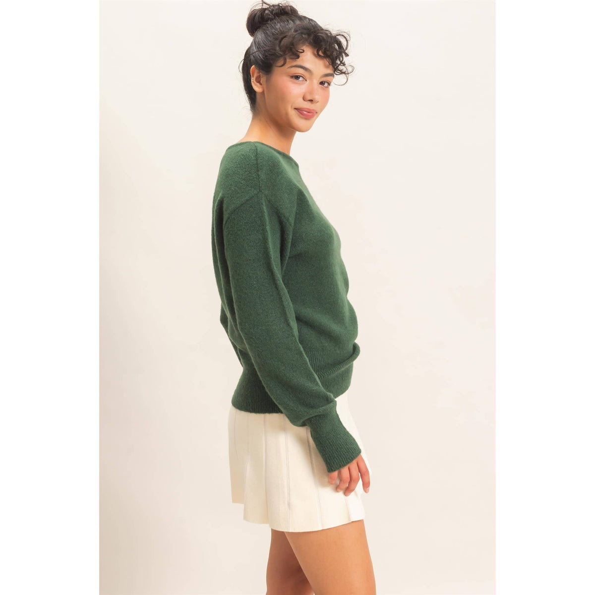 Off The Shoulder Sweater Top: TAUPE / S-M-L(2-2-2)