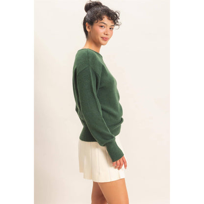 Off The Shoulder Sweater Top: TAUPE / S-M-L(2-2-2)