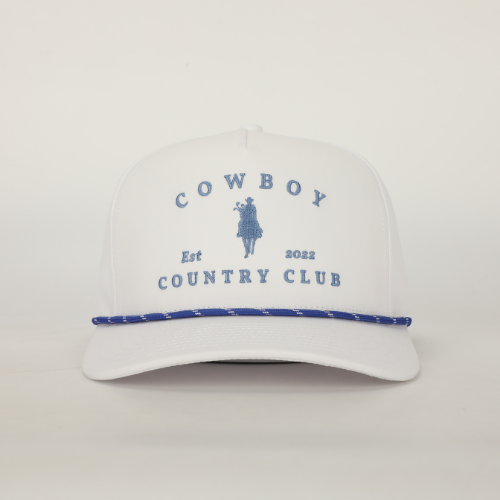 Cowboy Country Club Horse Roped Hat: White