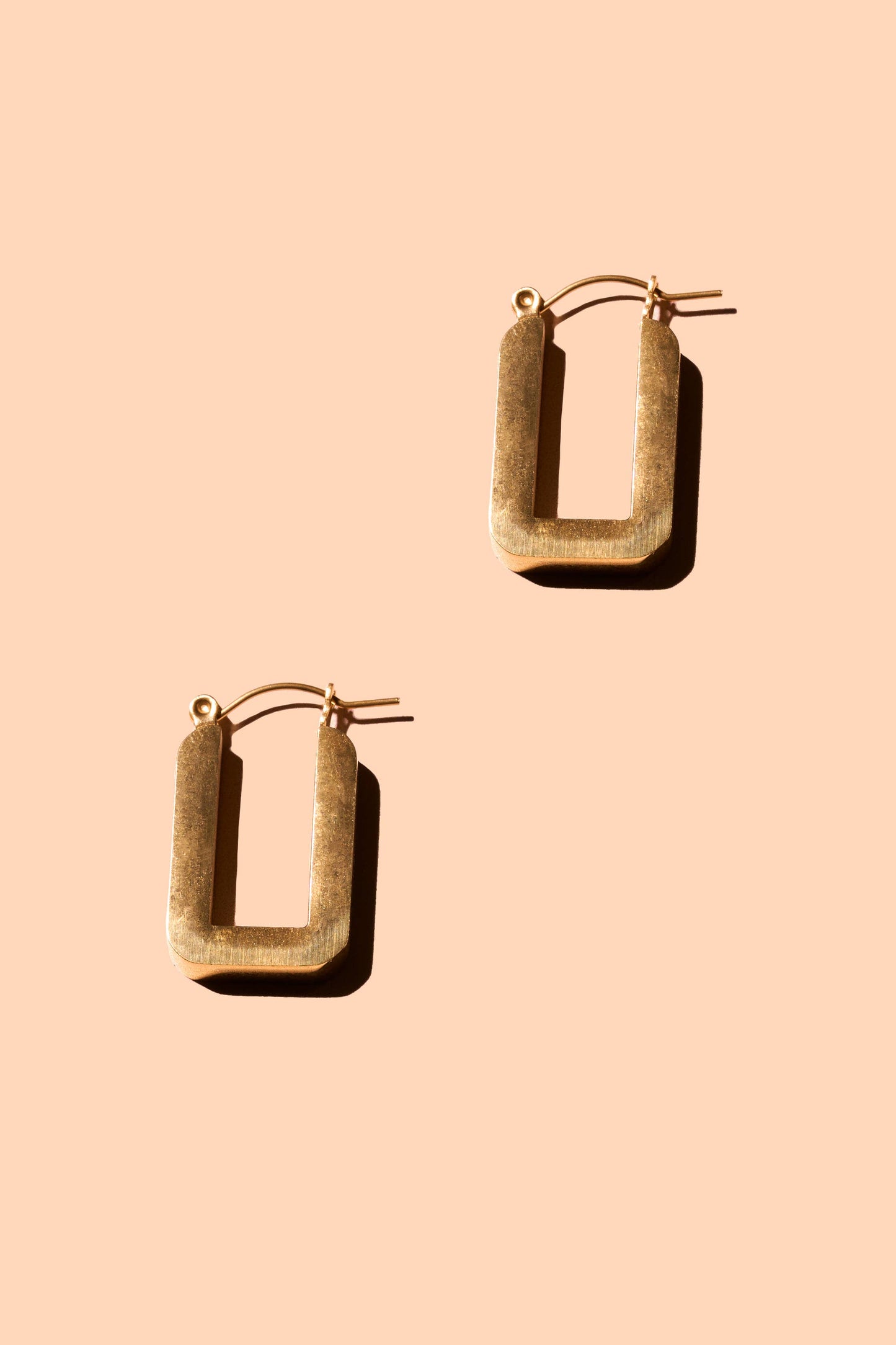 Corner Hoops: Yellow Gold