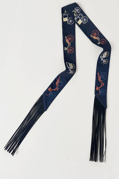Printed Fringed Detail Scarf: 1 / One Size