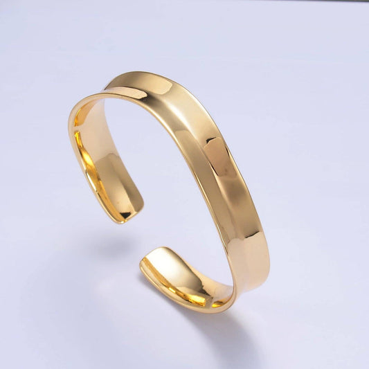 Gold Chunky Gold Minimalist Cuff Bracelet-00055