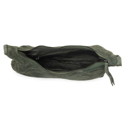 Juniper Trail Genuine Suede Bag for Women in forest green with extra strap: Forest Green