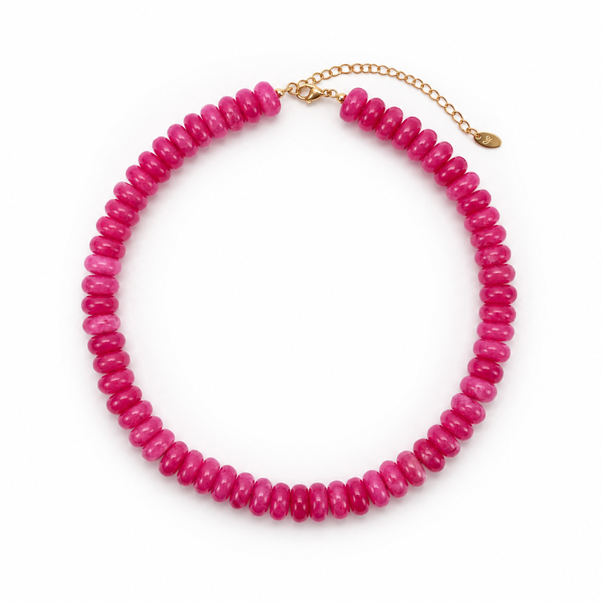Ellison+Young Modern Resin Beaded Statement Necklace: Emerald Green