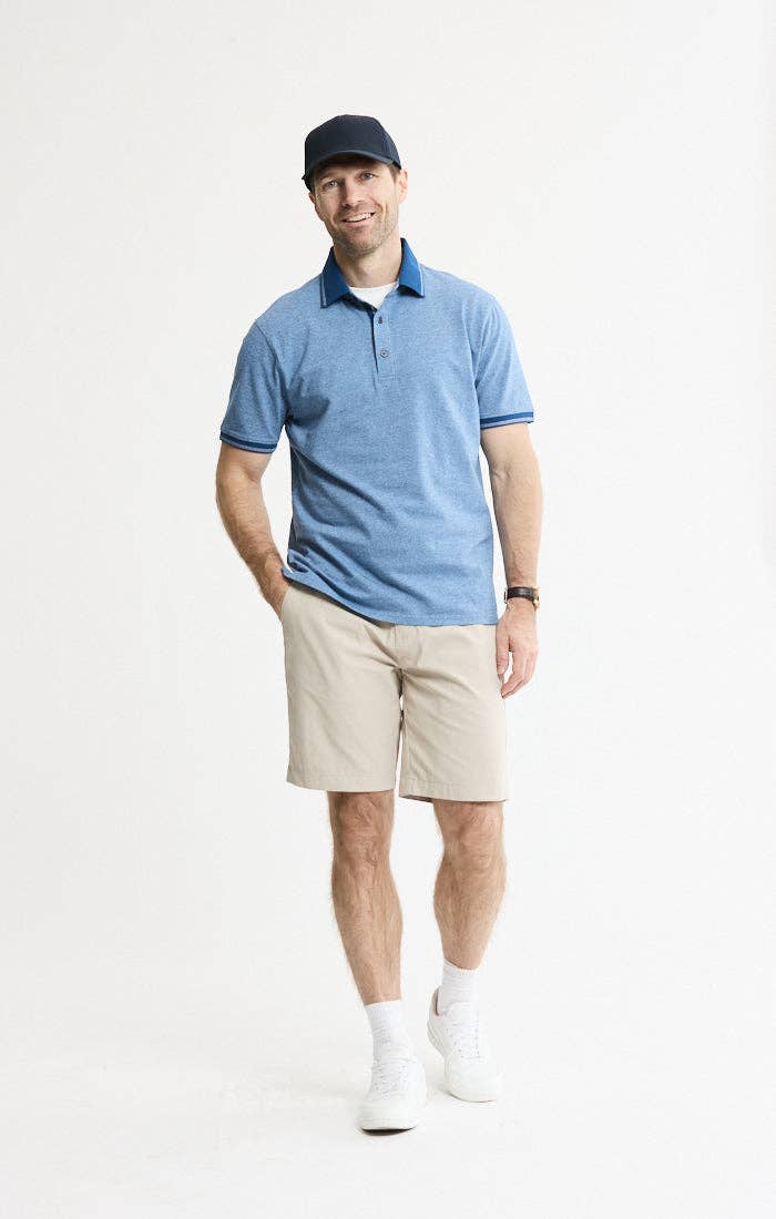Luxe Brushed Knit Polo: GREEN / M