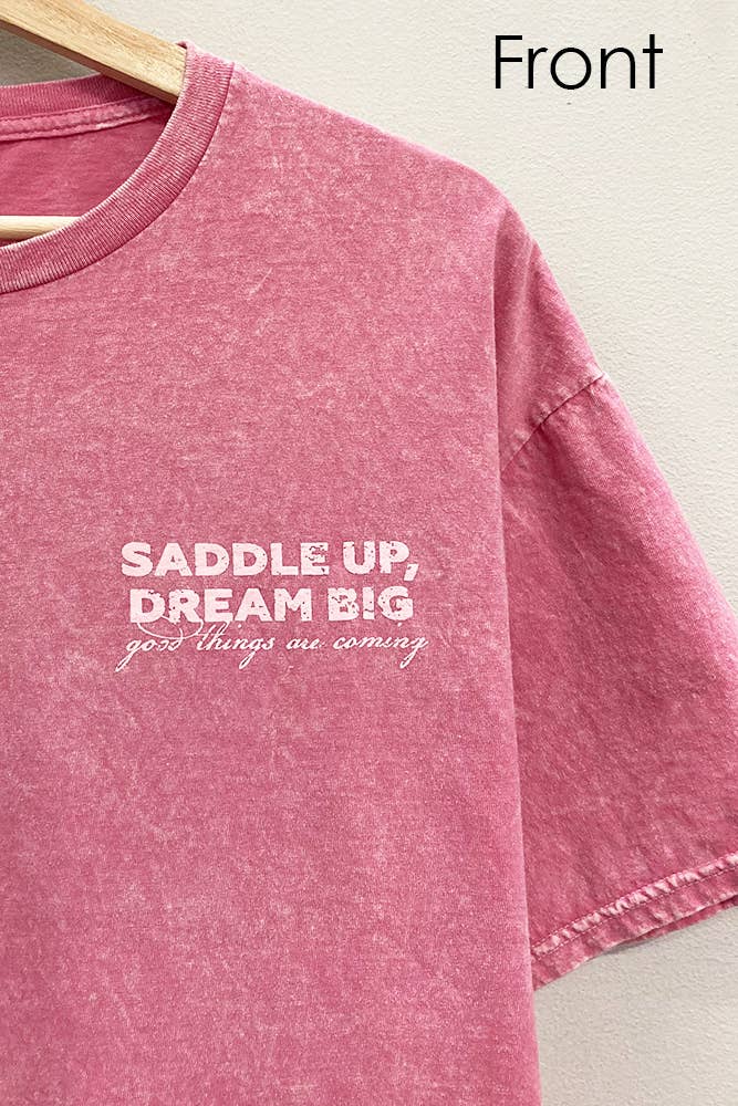 Saddle Up Cowboy Graphic Tee: MAUVE / OVERSIZED