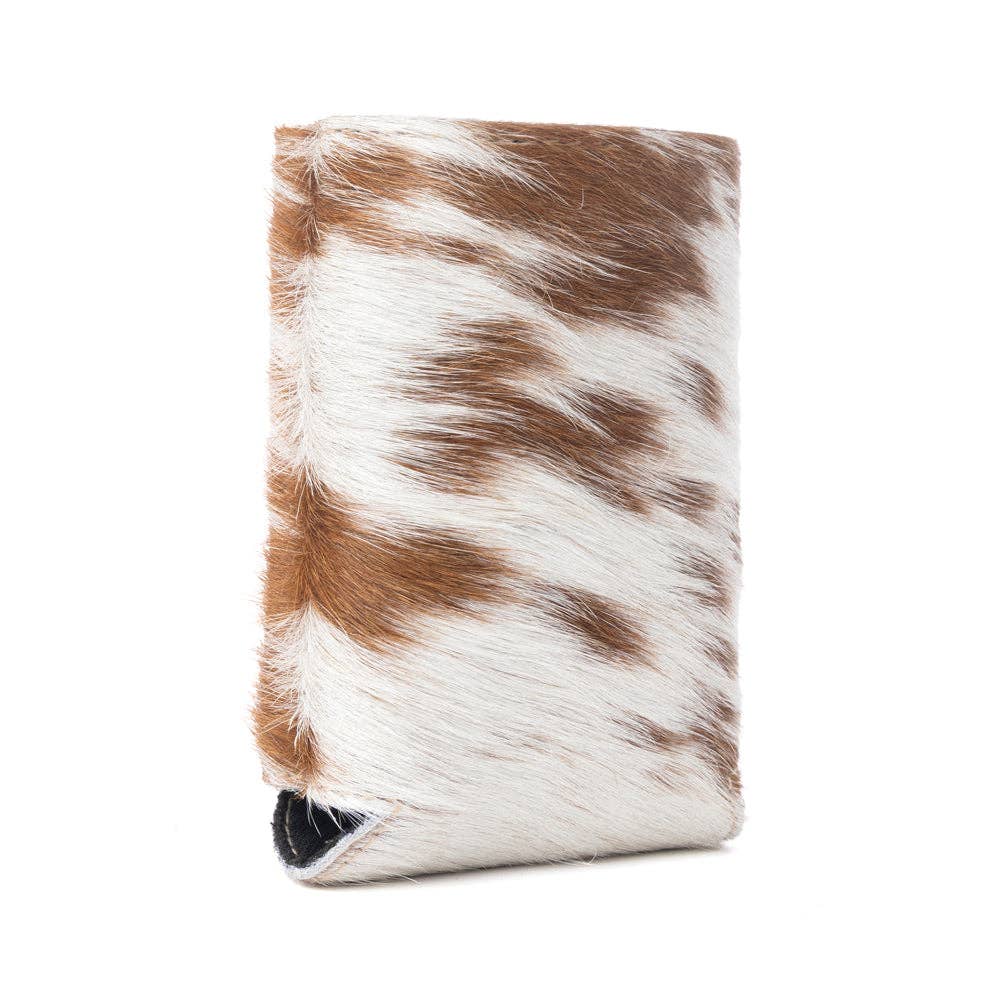 Birch Valley Hairon Leather Beer Can Holder in Toffee Cream: Toffee Cream