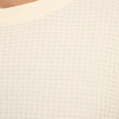 Allen 100% Cotton Sweater: Cream