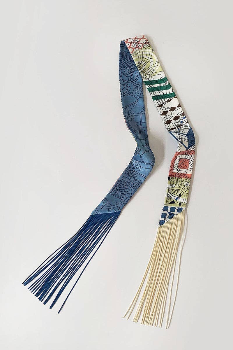 Printed Fringed Detail Scarf: 1 / One Size
