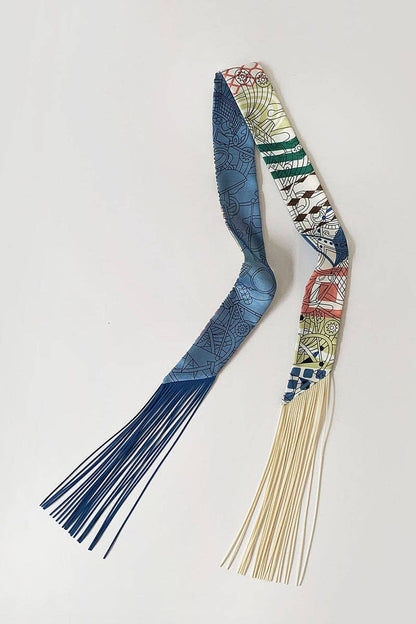 Printed Fringed Detail Scarf: 1 / One Size