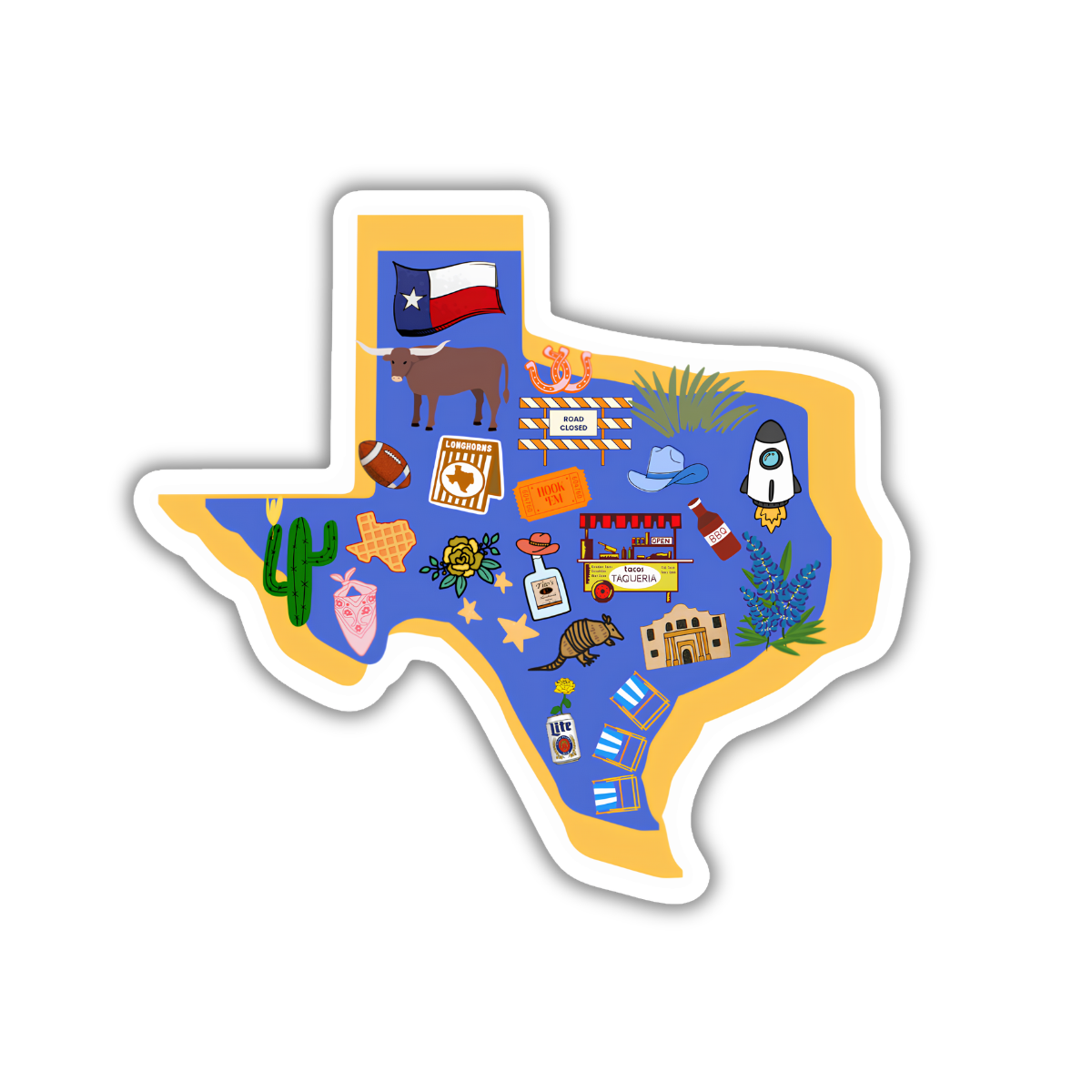 Texas Favorites Sticker