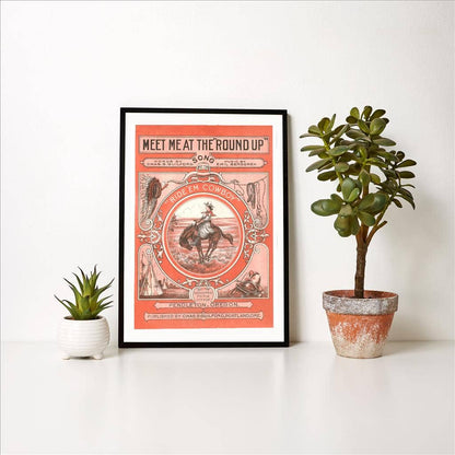 Art Print TW-99 Sheet Music for the Round Up