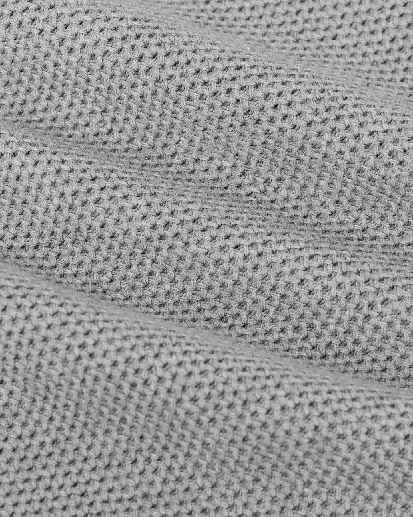 Heather Gray Pique Crew Sweater