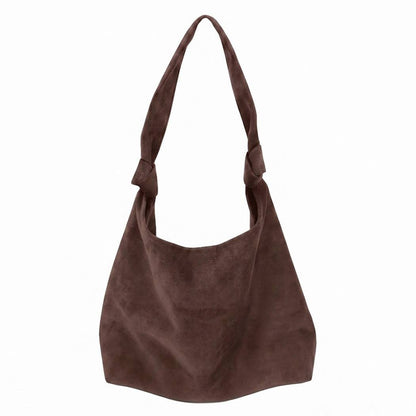 Knotted Faux Suede Hobo Bag: EP
